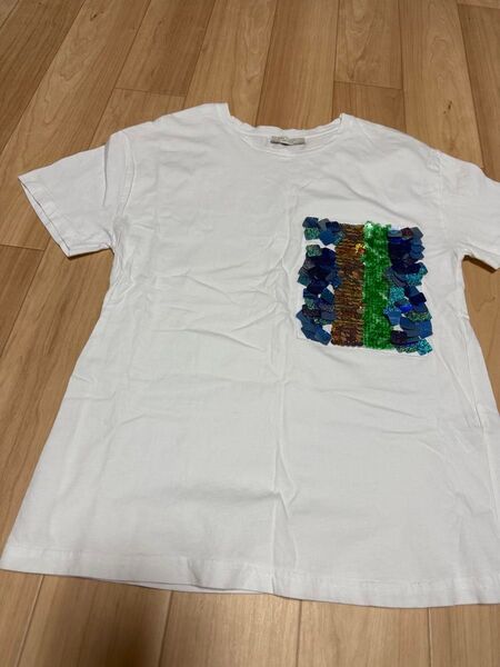 ZARA 白Tシャツ Sサイズ ポケット