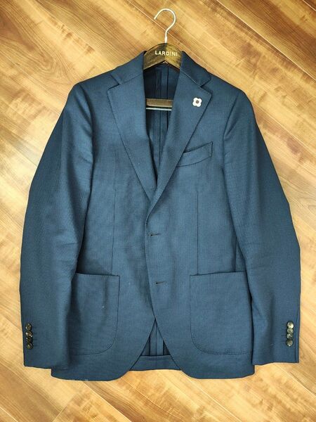 LARDINI ラルディーニ ジャケット春夏 ネイビー ブートニエール付き