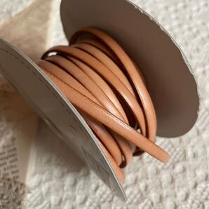 本革コード紐 スペインレザー5ミリ幅8.5m 革持ち手 ハンドクラフト