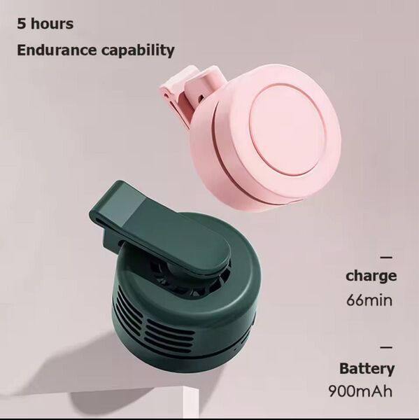 小型ファン 扇風機 ベルトファン クリップ扇風機 クリップ式 ホワイト