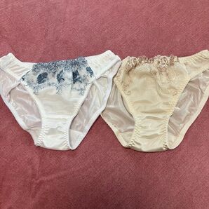 新品未使用 花刺繍 おしゃれ 可愛い ショーツ 2枚セット