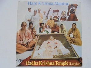 Apple シングルレコード Radha Krishna Temple『 Hare Krishna Mantra 』 UK盤 Apple 15 PS付初盤 美品