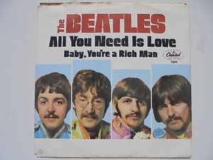 Capitol レコード The BEATLES『 All You Need Is Love 』PS付きシングル US盤Capitol 5964美品