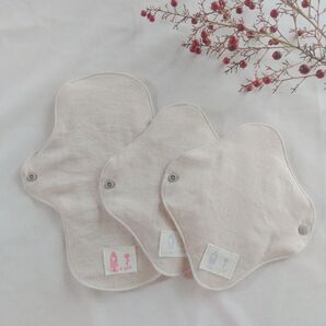 【布ナプキン】無添加コットンフランネルとコットンリネン 6層仕立て 3枚セット