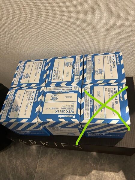 パナソニック 熱線センサ付自動スイッチ明るさセンサW WTK2611K 5個セット
