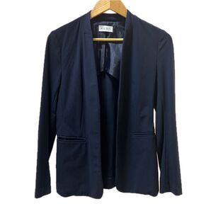 2019SS/ナイロントリコットカラーレスジャケットM/ナイロン/ネイビー/12-9904005