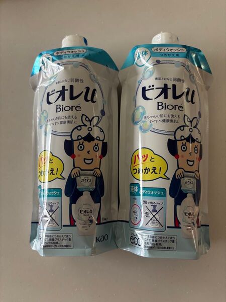 ビオレu 液体ボディウォッシュ つめかえ用 「ラクラクecoパック」フレッシュフローラルの香り(微香性) 340ml 2個