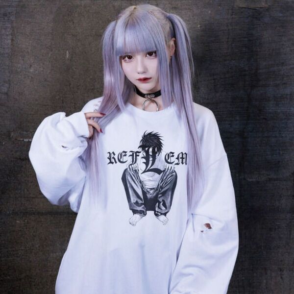 REFLEM DEATH NOTE ダメージトレーナー エル L スウェット コラボ レフレム デスノート コスプレ 限定