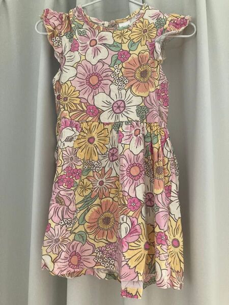 H&M フラワープリント ワンピース 90cm