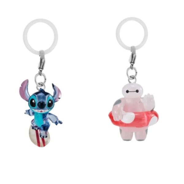 ディズニーキャラクター めじるしアクセサリー SUMMER スティッチ ベイマックス Disney ガチャガチャ