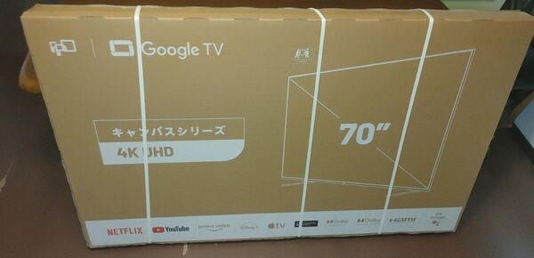 限定新品未使用70インチ Google TV 4K UHDチューナーレス液晶テレビ