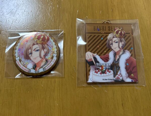 A3!(エースリー)摂津万里 アクリルキーホルダー 缶バッジ