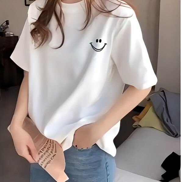 韓国トレンドTシャツ レディース 半袖 無地 オーバーサイズ シンプル夏服