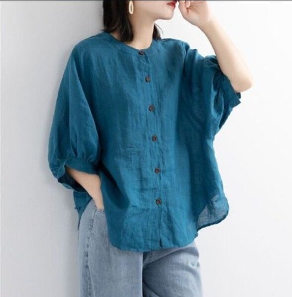 【涼しげな夏トップス】レディース半袖ブラウス きれいめカジュアル 20代30代40代 向け 体型カバー