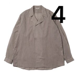 auralee 25ss AIRY LIGHT COTTON CHECK P/O SHIRT