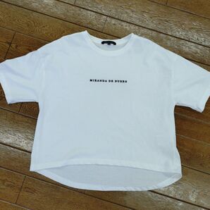 しまむら ホワイト Tシャツ ロゴTシャツMサイズ