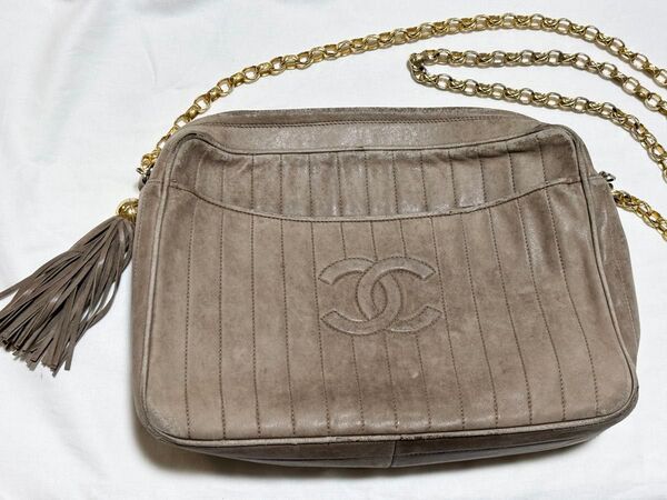 CHANEL シャネル マドモアゼル フリンジ ココマーク チェーンショルダー ラムスキン