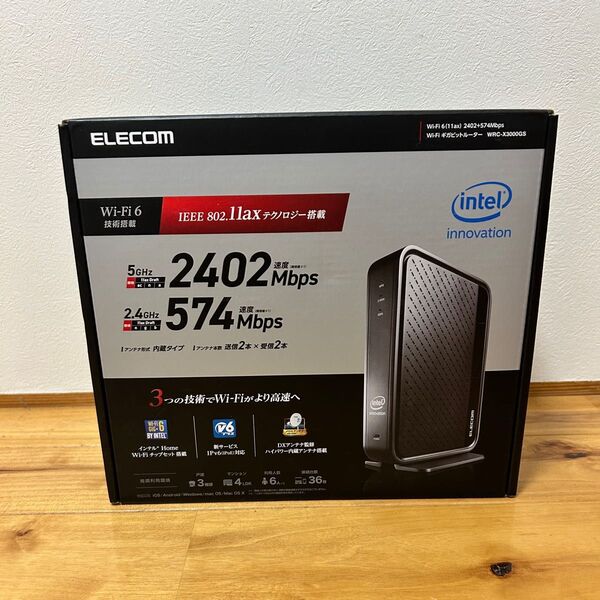 新品未開封 ELECOM Wi-Fi 無線ルーター WRC-X3000GS