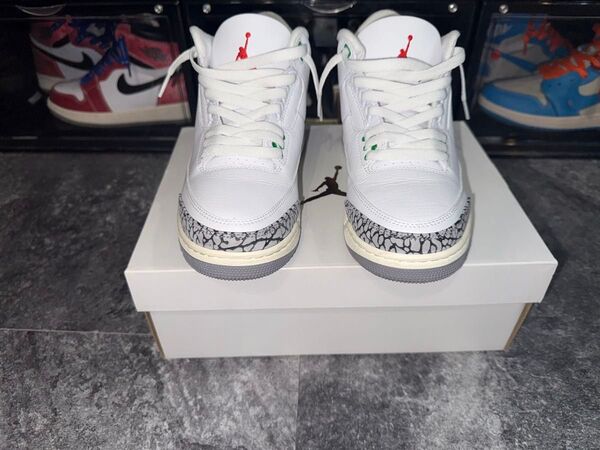 Nike Women's Air Jordan 3 Retro "Lucky Green"(24cm)