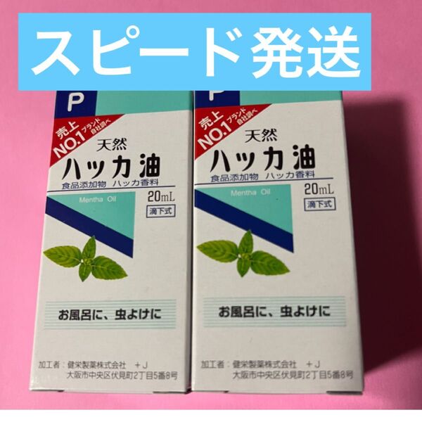 2箱 虫除け ハッカ油 ハッカオイル20mL 【日本製・正規品】