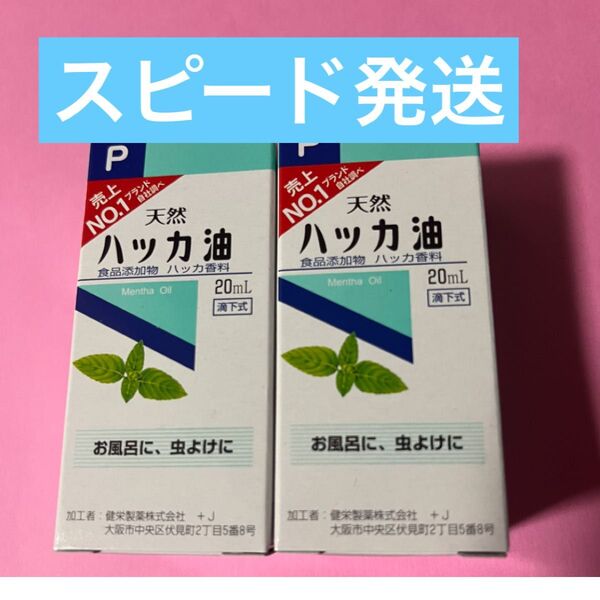 2箱 虫除け ハッカ油 ハッカオイル20mL 【日本製・正規品】(スピード発送)
