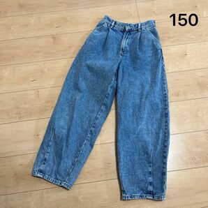 GU バレルレッグジーンズ 150