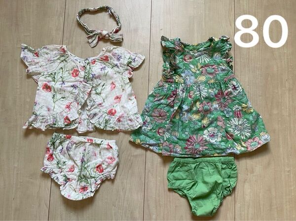 H&M ワンピース+ブルマ babyGAP セットアップ まとめ売り 80サイズ相当