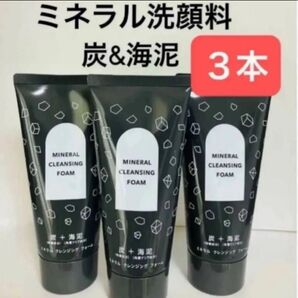 3本 ミネラル クレンジング フォーム くすみ&毛穴ケア スッキリ洗顔 男性にもお勧め 炭&海泥配合 洗顔料 FMG エイボン