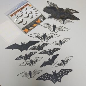 ハロウィン 壁 飾り コウモリ ウォールステッカー 3D立体 36PCS 装飾 Halloween 紙製 パーティー インテリア