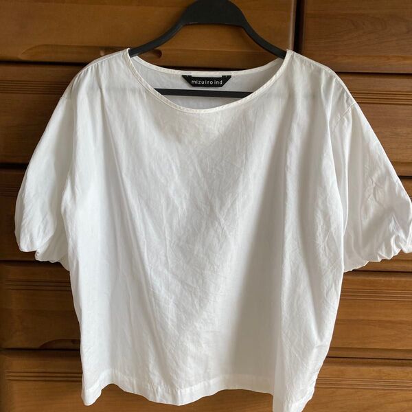ミズイロインドmizuiroind★白Tシャツ MADE IN JAPAN