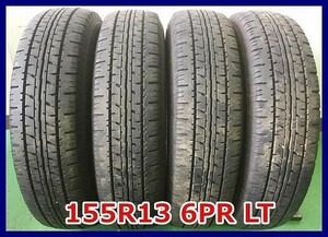 ★2015年製 155R13 6PR LT ダンロップ VAN01 中古 夏タイヤ 4本 13インチ★