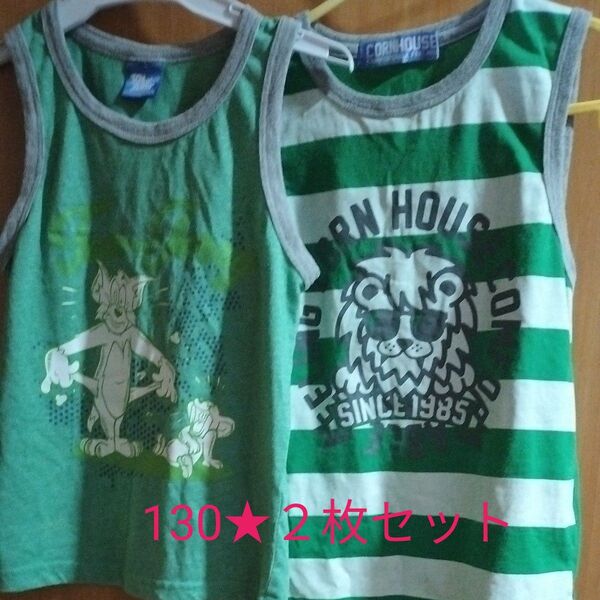 子供服 タンクトップ 男の子 夏服 CORN HOUSE TOM and JERRY 2枚セット130サイズ