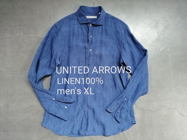UNITED ARROWS ユナイテッドアローズ 長袖シャツ メンズXL リネンシャツ メンズXL