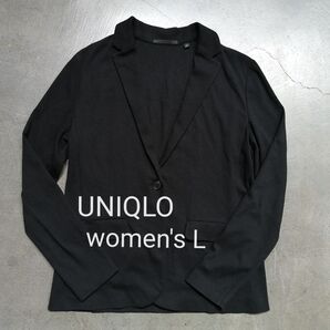 UNIQLO ユニクロ UVカットジャージージャケット レディースL 黒 スウェット生地