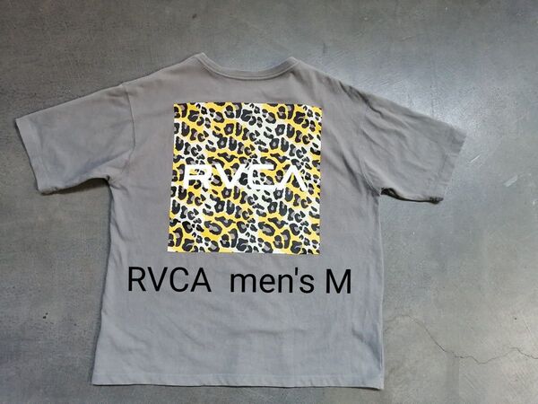 RVCA ルーカ 半袖Tシャツ メンズM バックプリント グレー