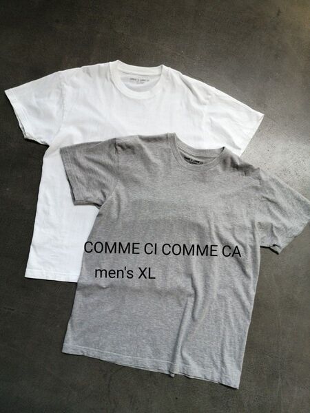 COMME CI COMME CA コムシコムサ 半袖Tシャツ アンダーウェア メンズXL 2枚