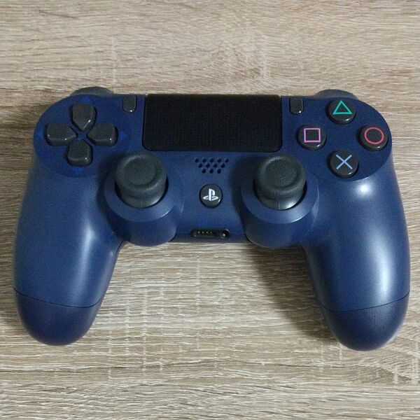 美品 PS4 ワイヤレスコントローラー DUALSHOCK4 CUH-ZCT2J ミッドナイトブルー SONY 純正 プレステ4