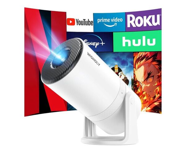 新品☆プロジェクター 家庭用AndroidTV搭載18000LM 1080P 小型 Wi-Fi 自動台形補正 天井投影