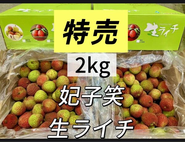 2kg 常温便 新鮮 生ライチ 厳選南国フルーツ 香りが強いみずみずしい 茘枝 果物 家庭用 お中元 妃子笑枝