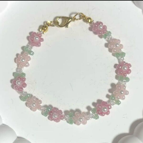 ビーズブレスレット ハンドメイド アクセサリー【41】