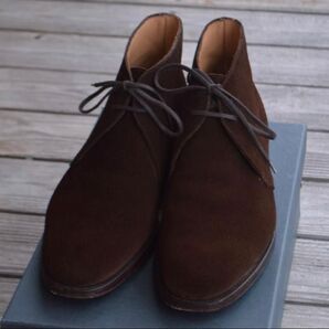 着用数回 CROCKETT&JONES CHERTSEY 8E ダークブラウン チャッカブーツ