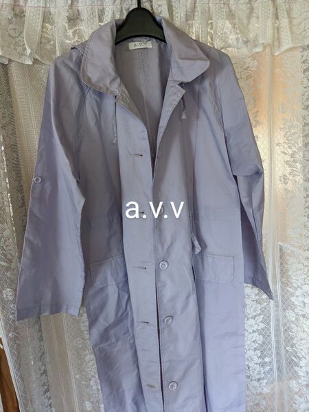 ★a.v.v はっ水加工 レディース レインコート*上品なパープル*レインウエア★