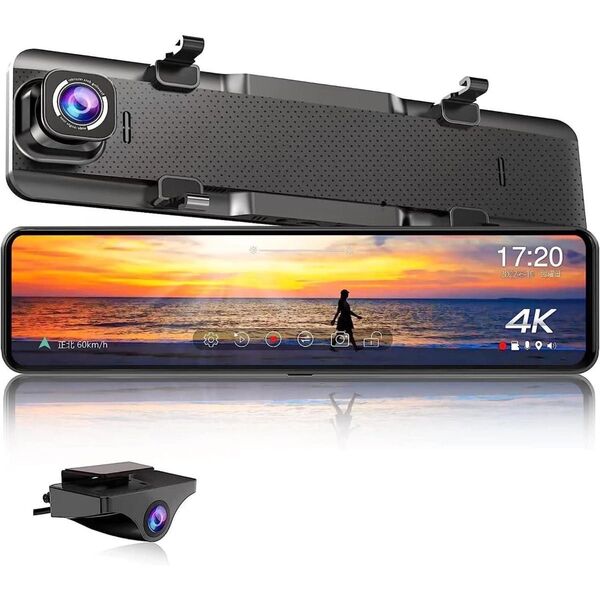 4K フルバック液晶 GPS 日本語最新 ミラー型ドライブレコーダー 4K録画 ドラレコ ミラー型ドライブレコーダー