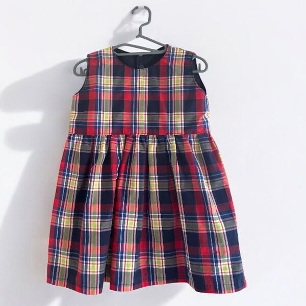 ワンピース 95サイズ 女の子 赤チェック