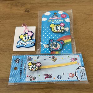 新品 エンジェルブルー 前髪クリップ ラバーキーホルダー ケーブルタイ