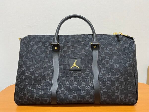 JORDAN BRAND MONOGRAM DUFFLE BAG BLACK 23HO-S レザー