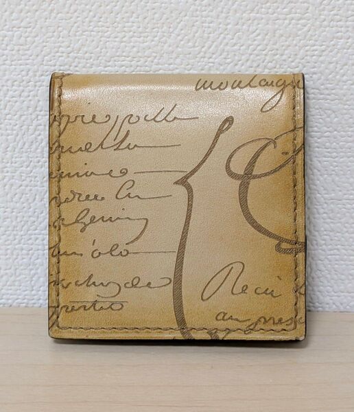 【美品】Berluti ベルルッティ Origine Scritto Leather Coin Purse