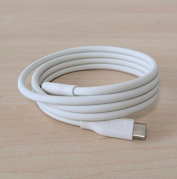 CIO 柔らかいスパイラルシリコンケーブル CtoC (Type-C/USB-C) PD 240W (1m, 05:ホワイト)