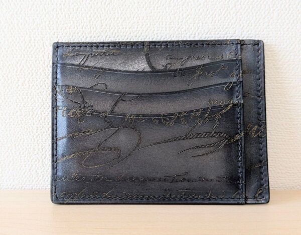 【美品】Berluti ベルルッティ バンブー テトリス スクリットレザー カードホルダー