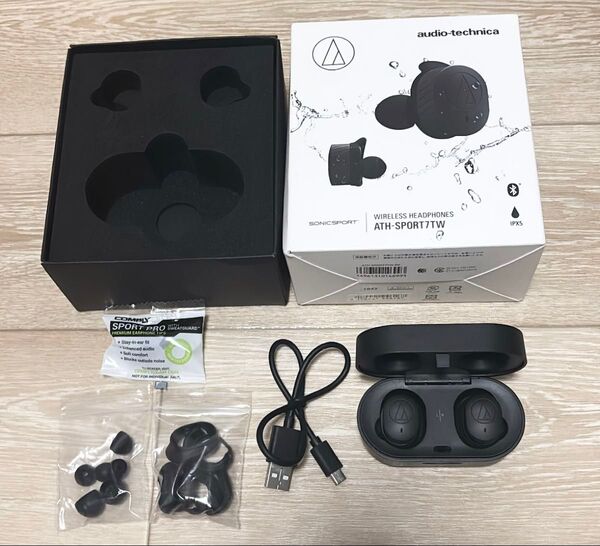 訳ありオーディオテクニカ SONICSPORT ATH-SPORT7TW BK